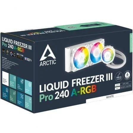 Arctic Liquid Freezer III Pro 240 A-RGB Blanco - Refrigeración Líquida para CPU con 2 Ventiladores P12 Pro A-RGB, Compatible con Intel LGA1851/1700 y AMD AM5/AM4, ACFRE00186A Arctic Liquid Freezer III Pro 240 A-RGB Blanco - Refrigeración Líquida para CPU con 2 Ventiladores P12 Pro A-RGB, Compatible con Intel LGA1851/1700 y AMD AM5/AM4, ACFRE00186A